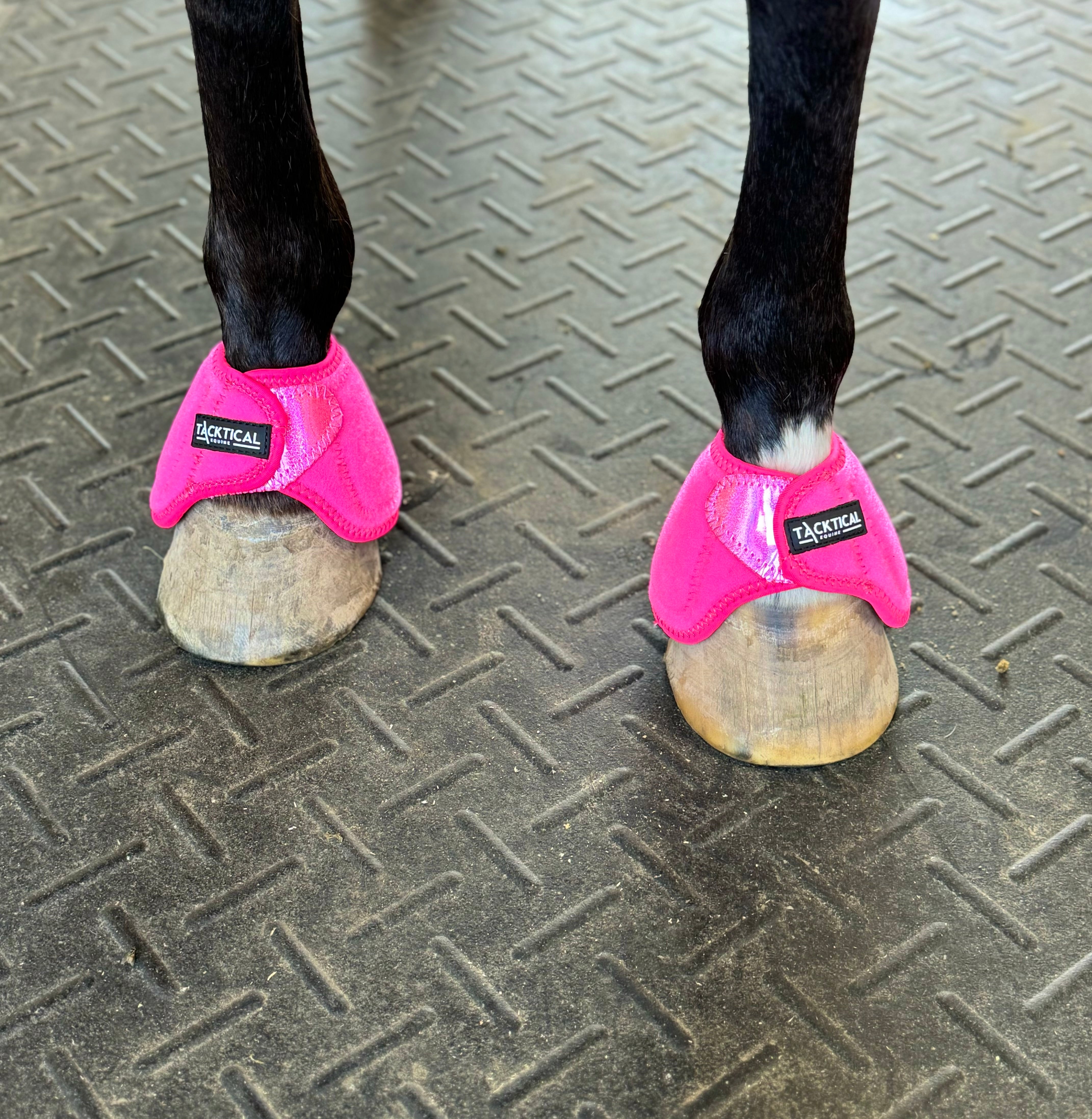 Hot Pink with Glitter Straps Bell Boots