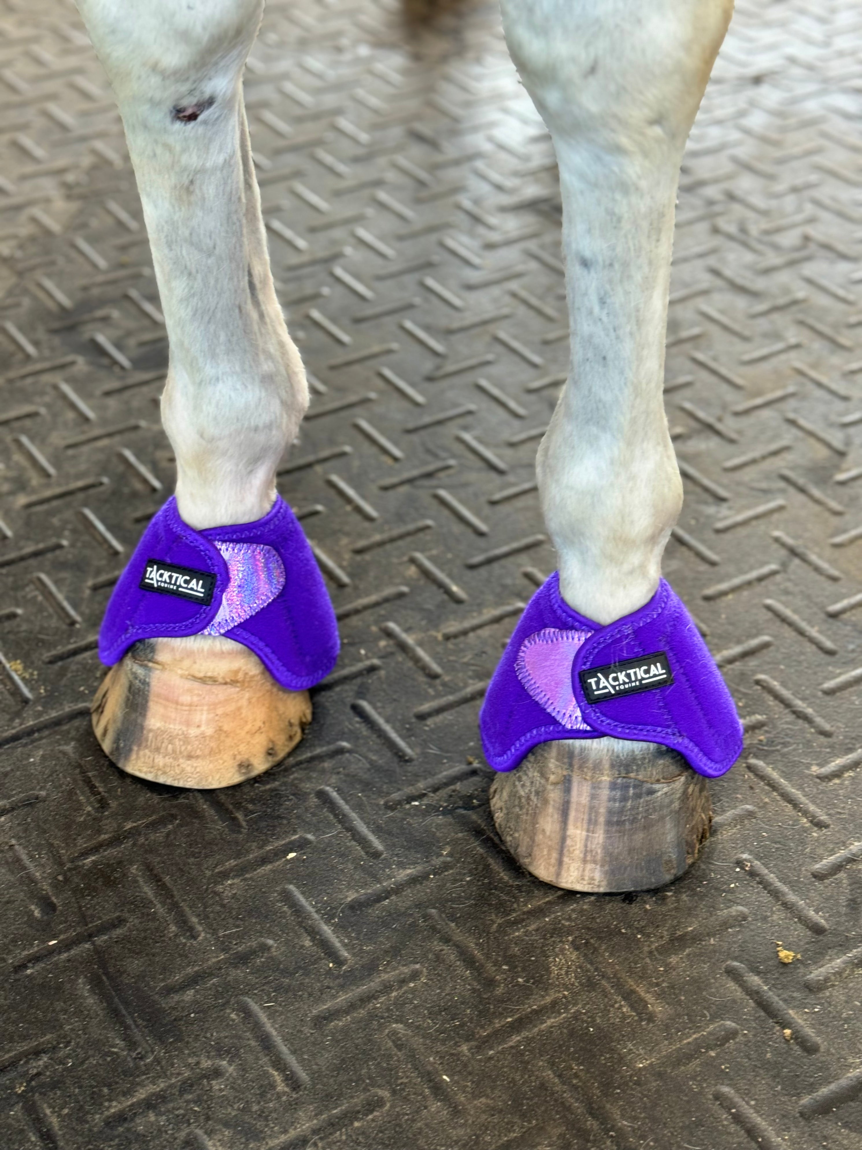 Purple with Glitter Straps Bell Boots