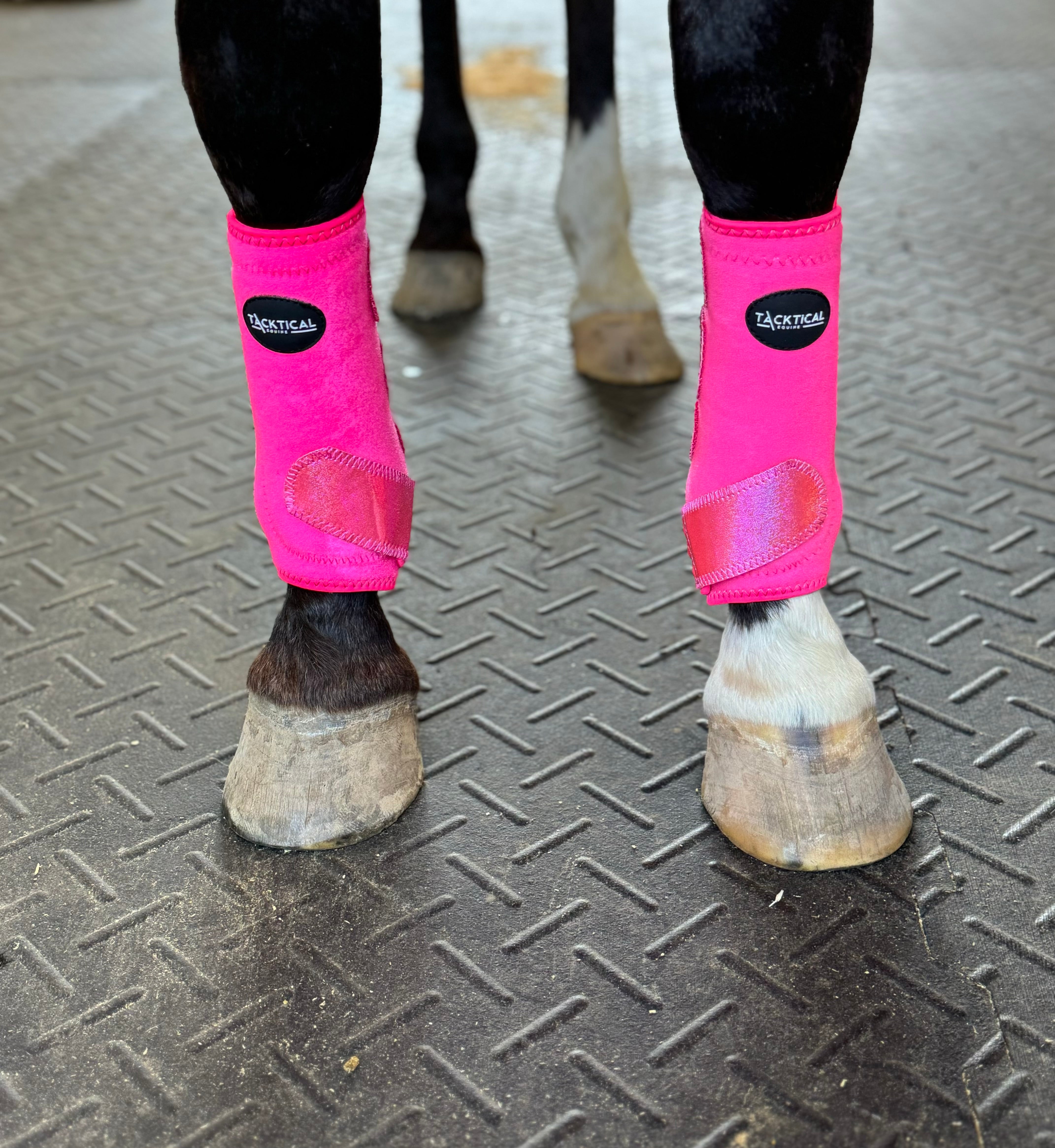 Hot Pink with Glitter Straps Splint Boots