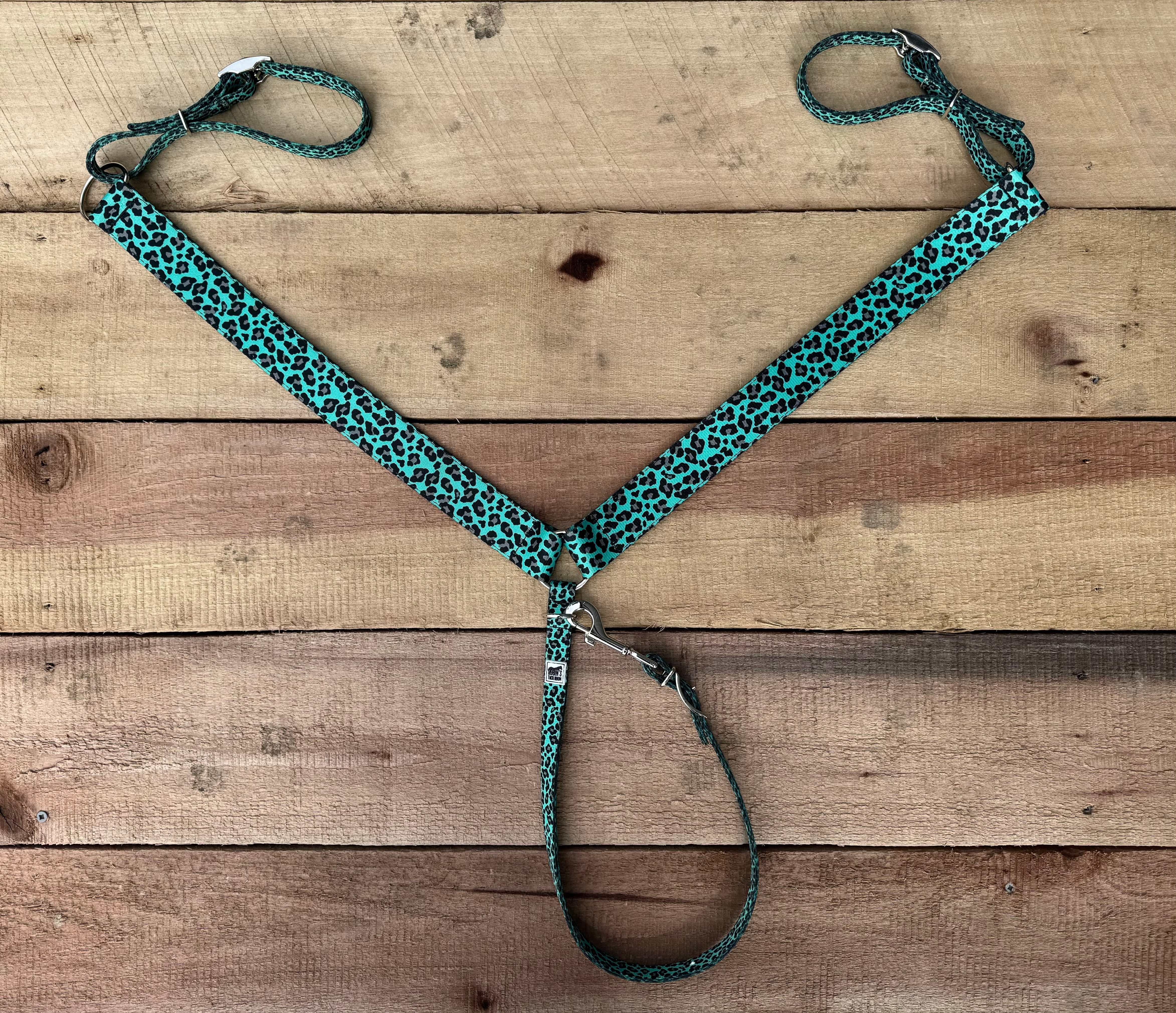 Turquoise Cheetah Breast Collars