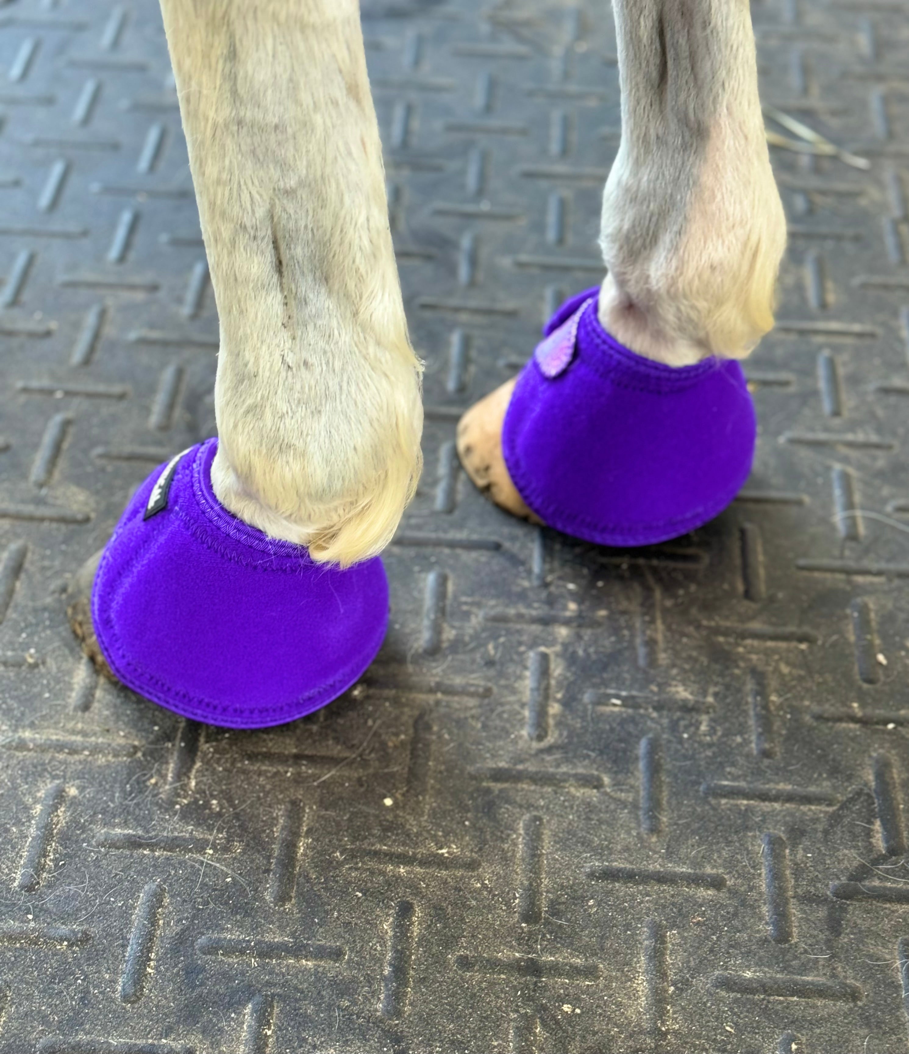 Purple with Glitter Straps Bell Boots