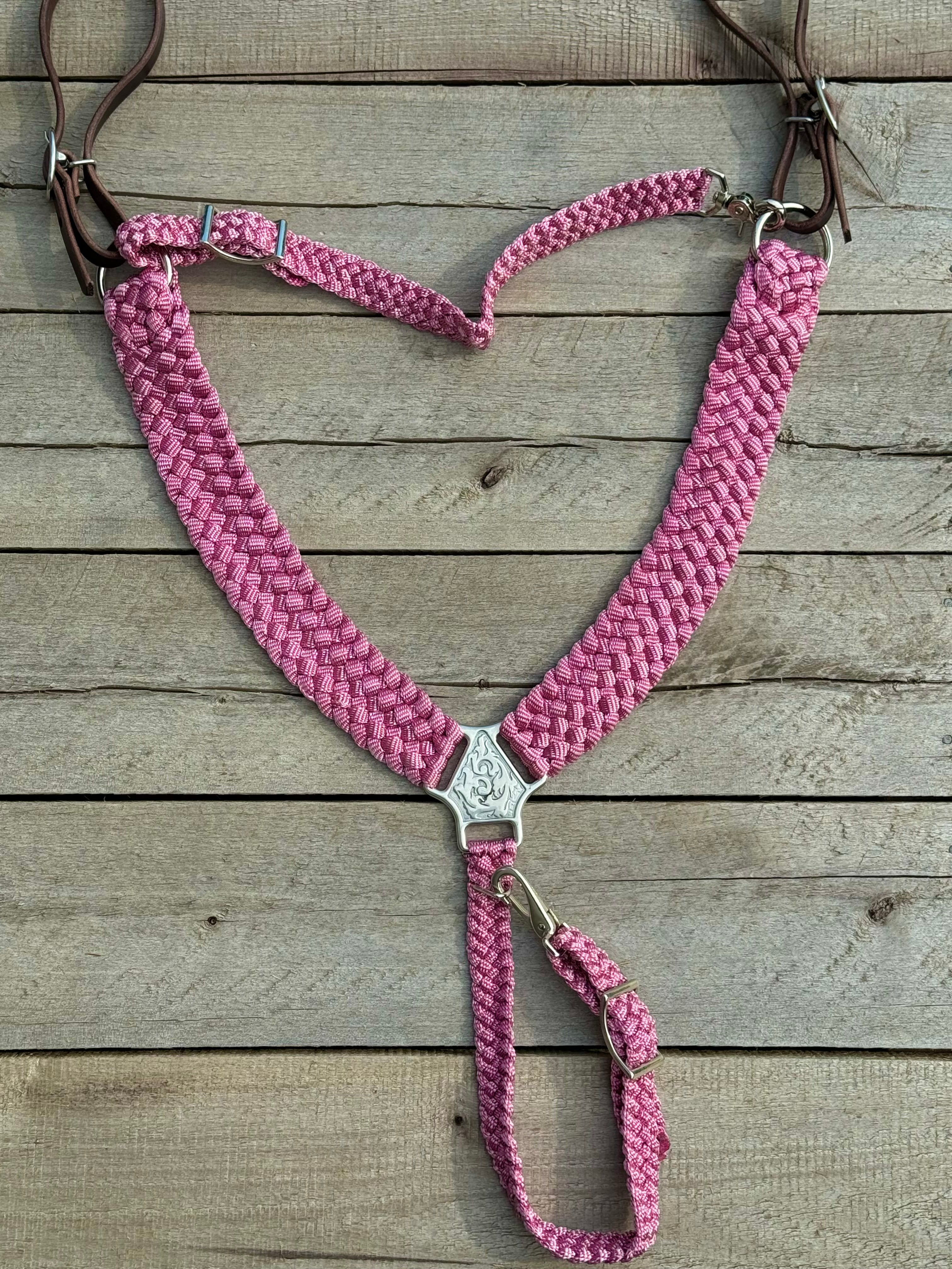 Dusty Rose Breast Collar & Wither Strap