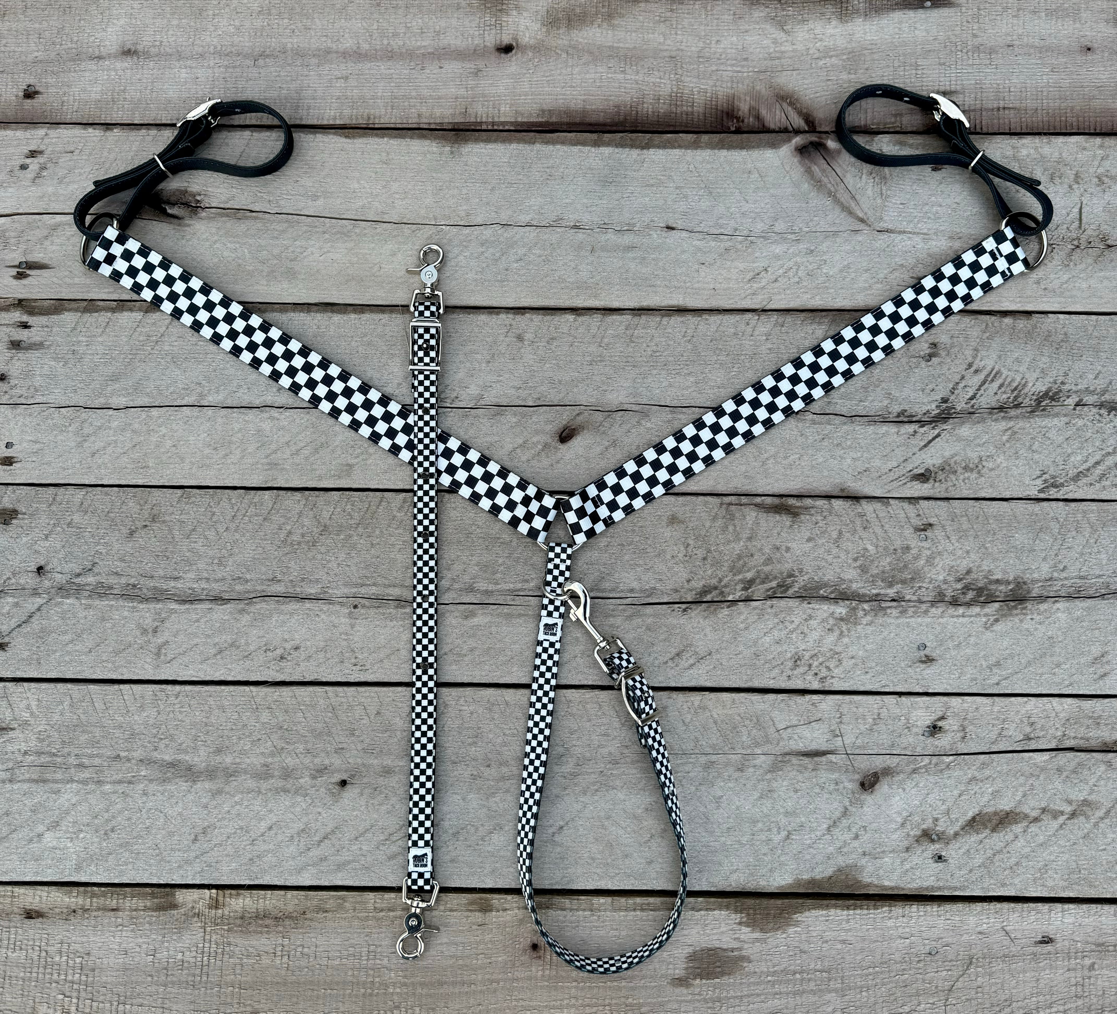 Checkered Breast Collar & Wither Strap