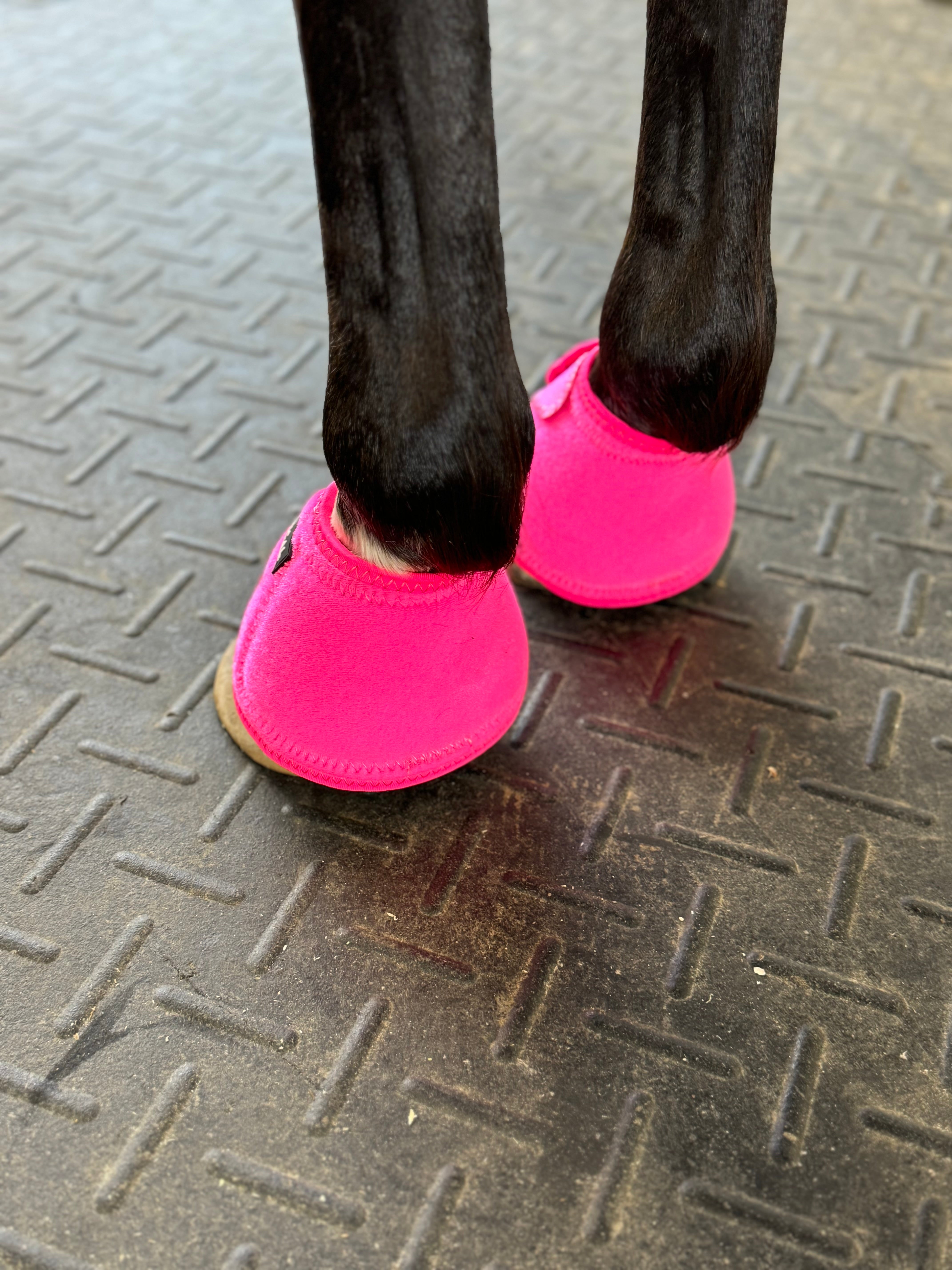 Hot Pink with Glitter Straps Bell Boots