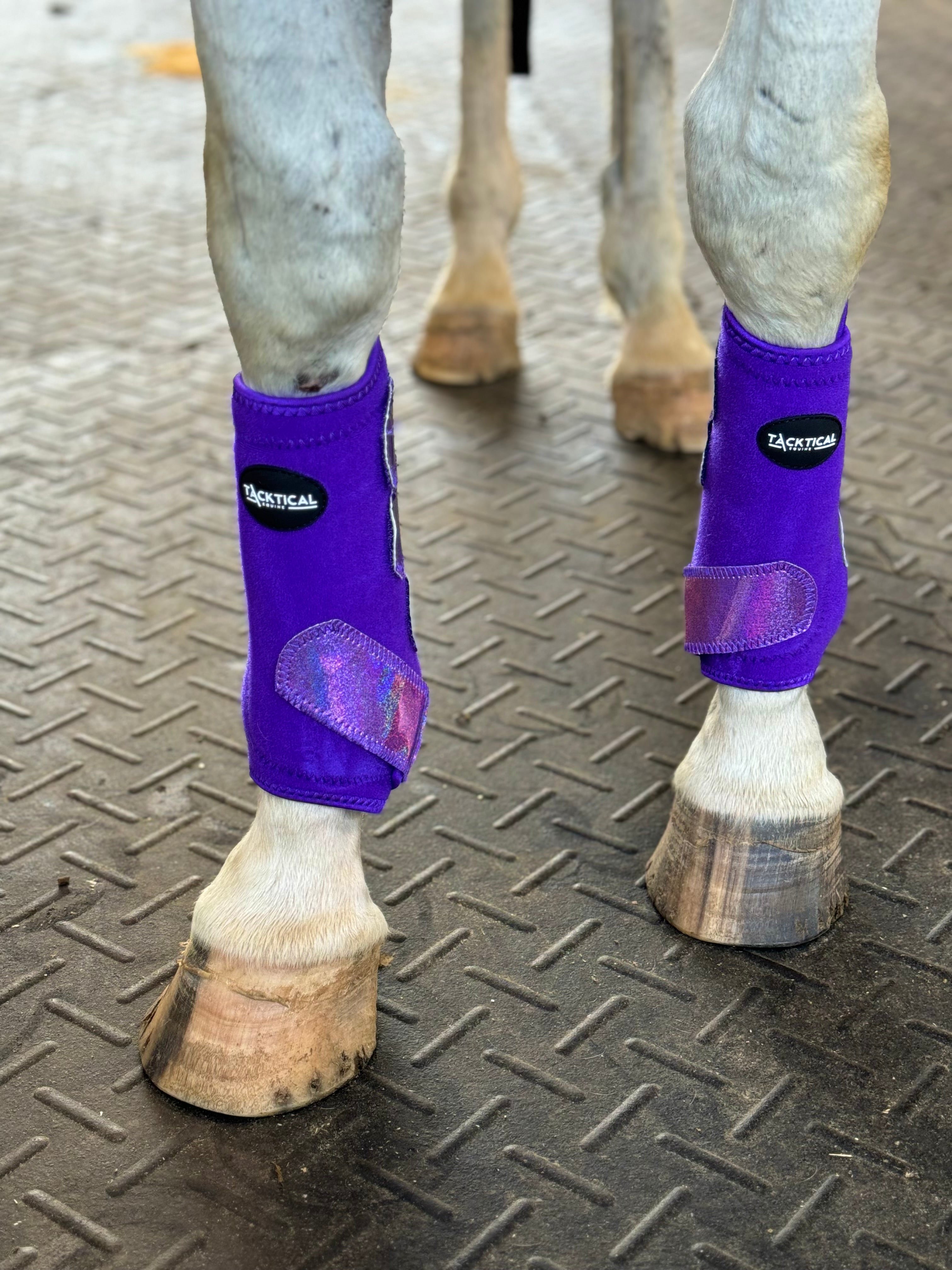 Purple with Glitter Straps Splint Boots