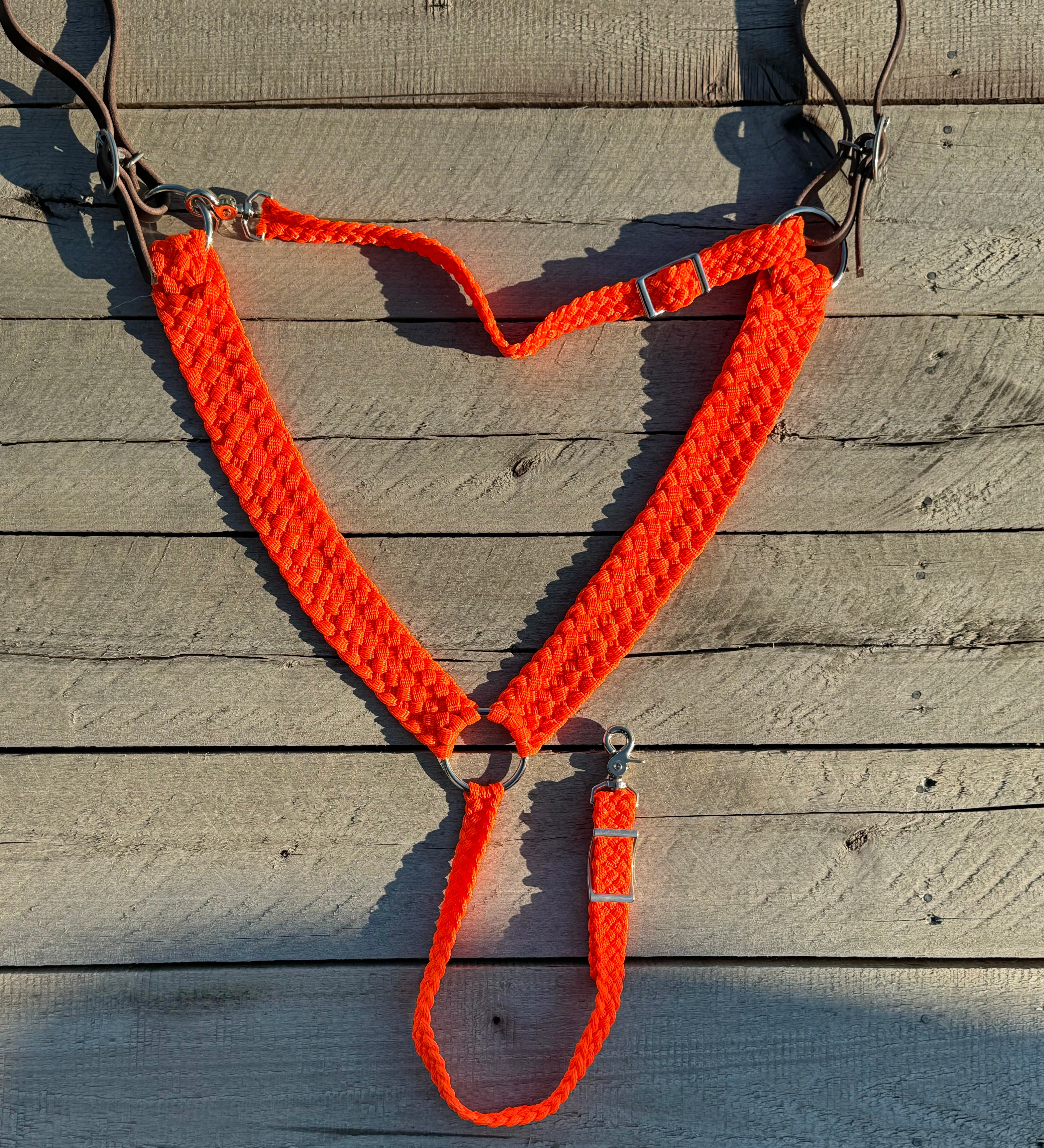 Neon Orange Breast Collar & Wither Strap