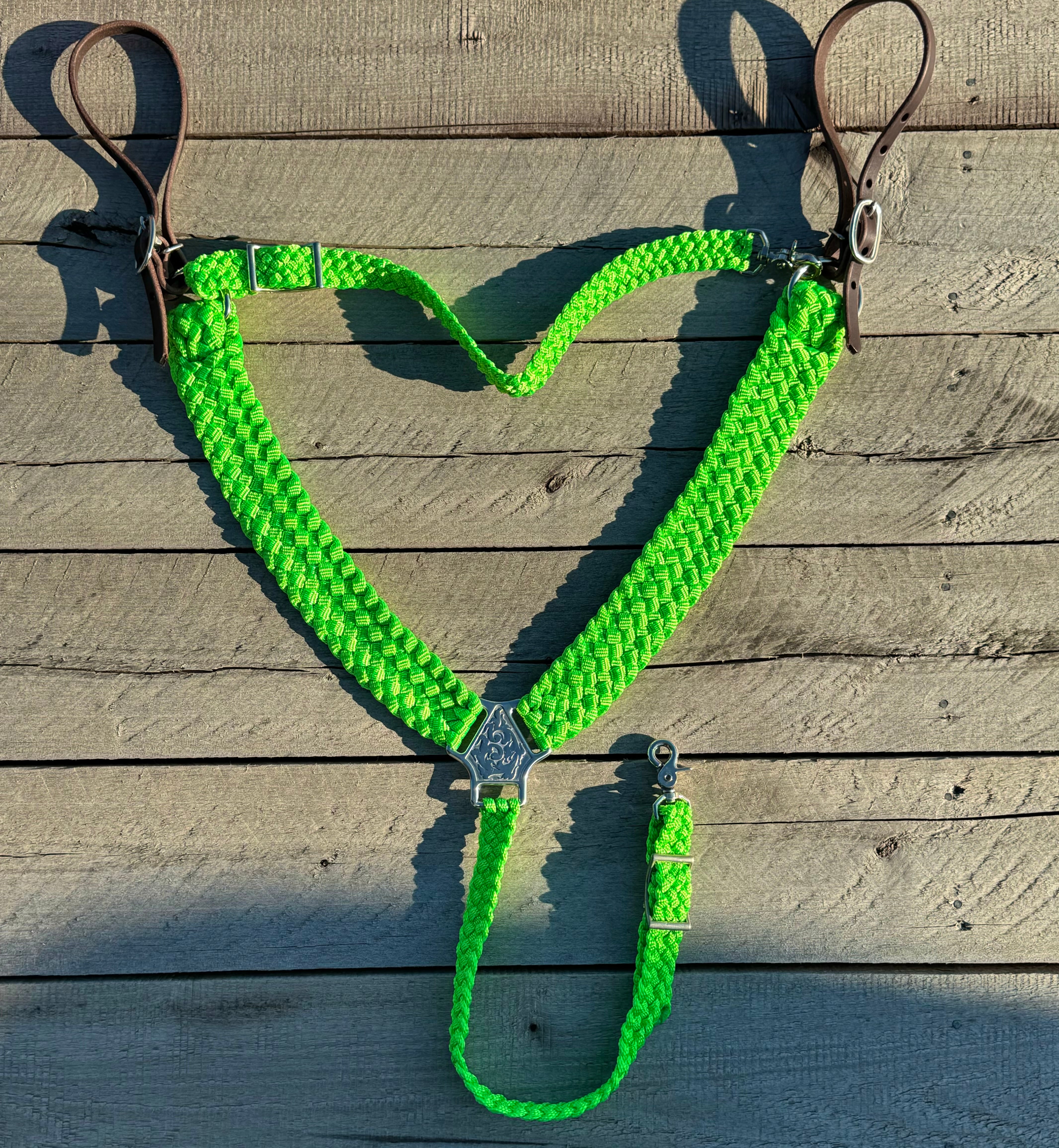 Lime Green Breast Collar & Wither Strap