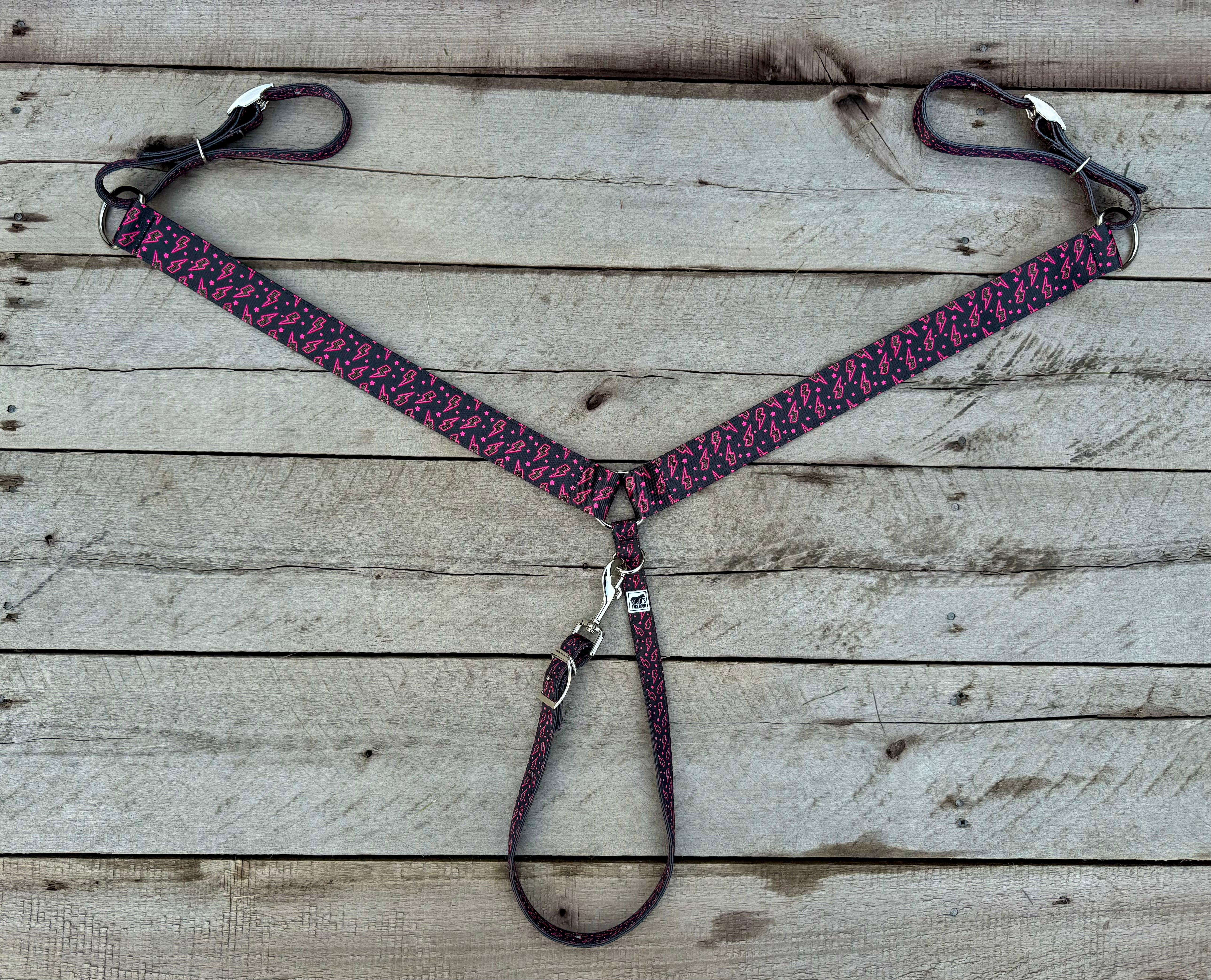 Neon Lightning Bolts Breast Collar