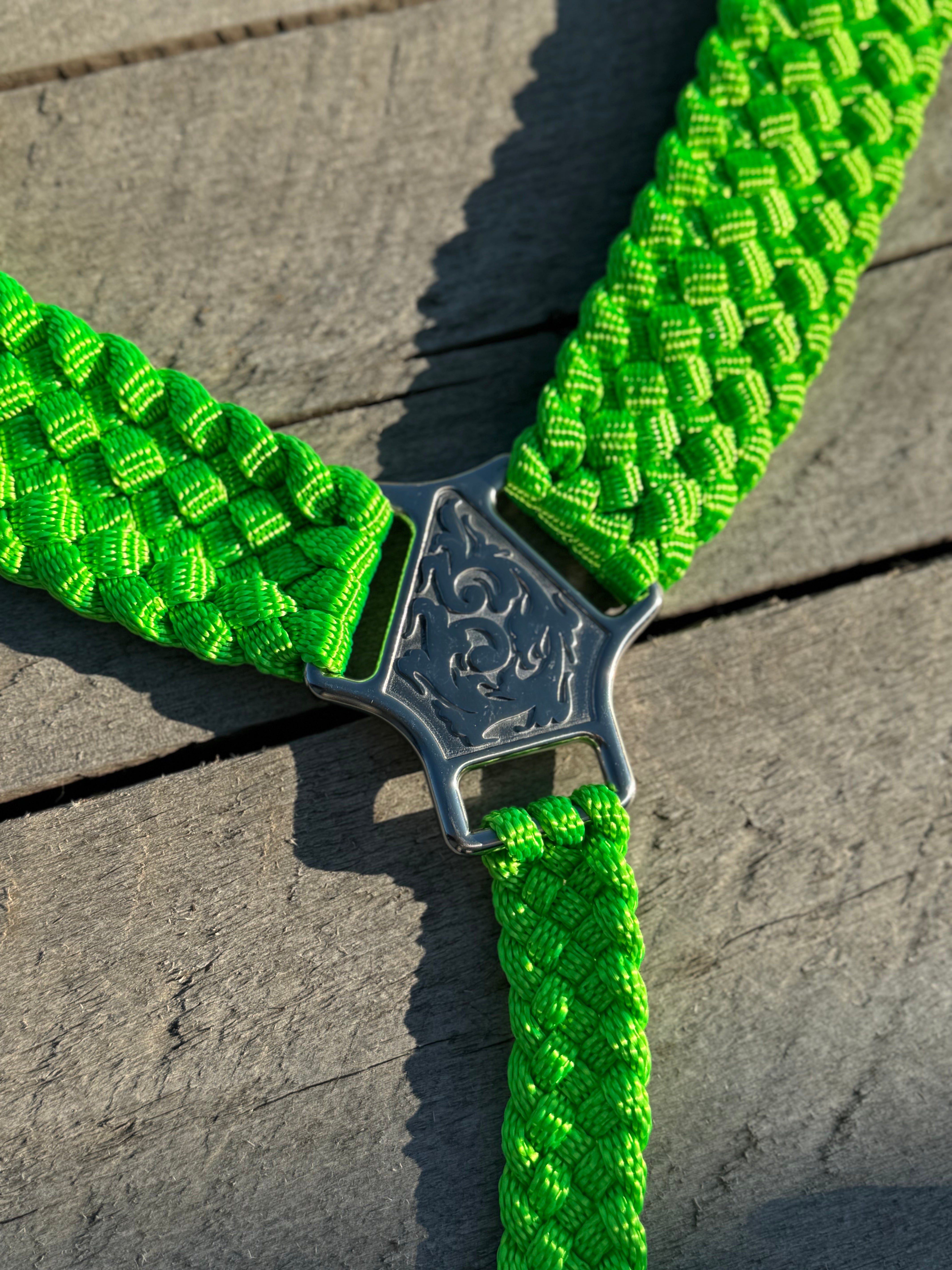 Lime Green Breast Collar & Wither Strap