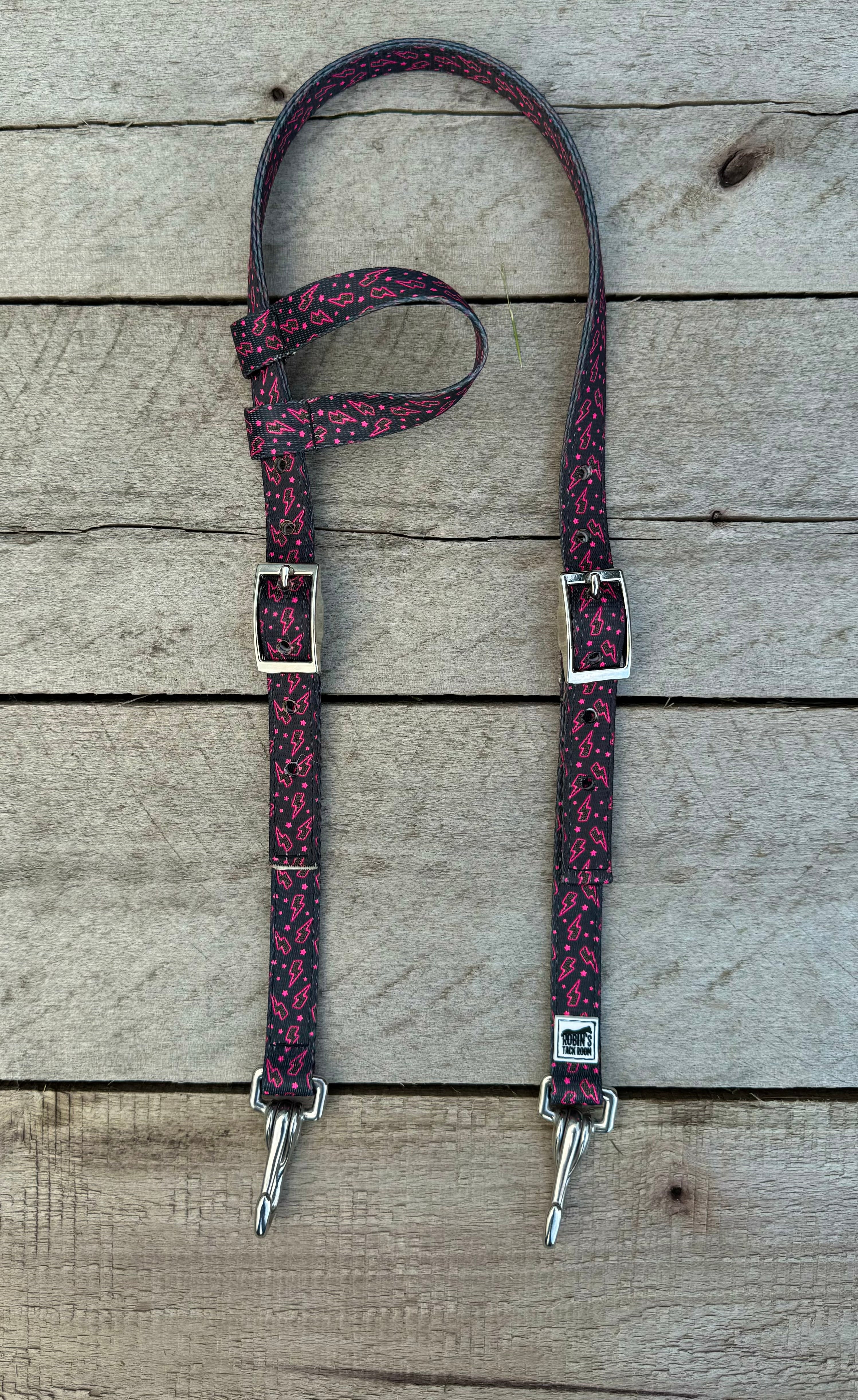 Neon Lightning Bolts One Ear Headstalls