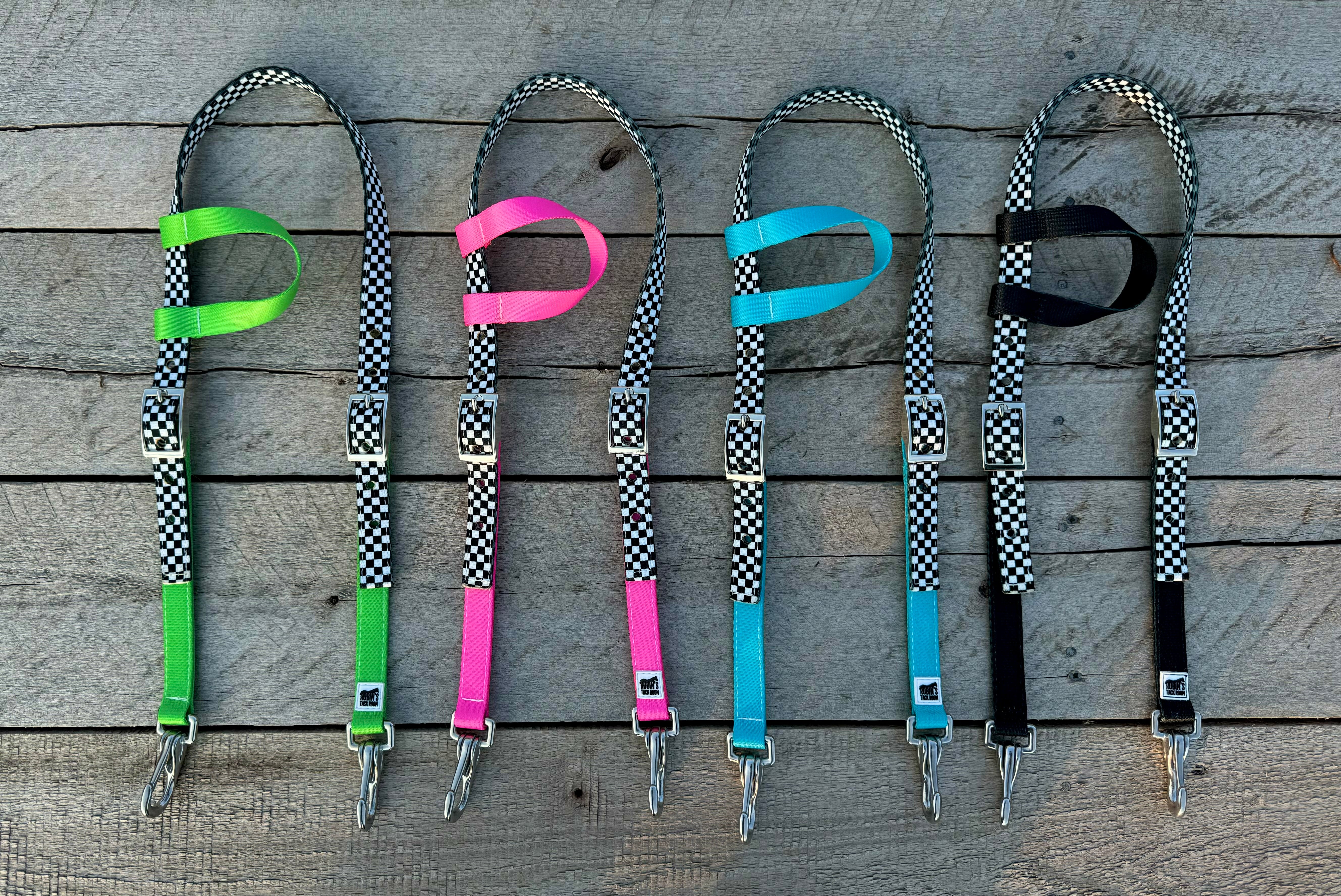 Checkered Mix One Ear Headstalls